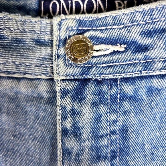 Y2K Vintage Jeans Embroidered Flower Trim Frayed Hem Denim Size 10 2000s Retro - Picture 4 of 16